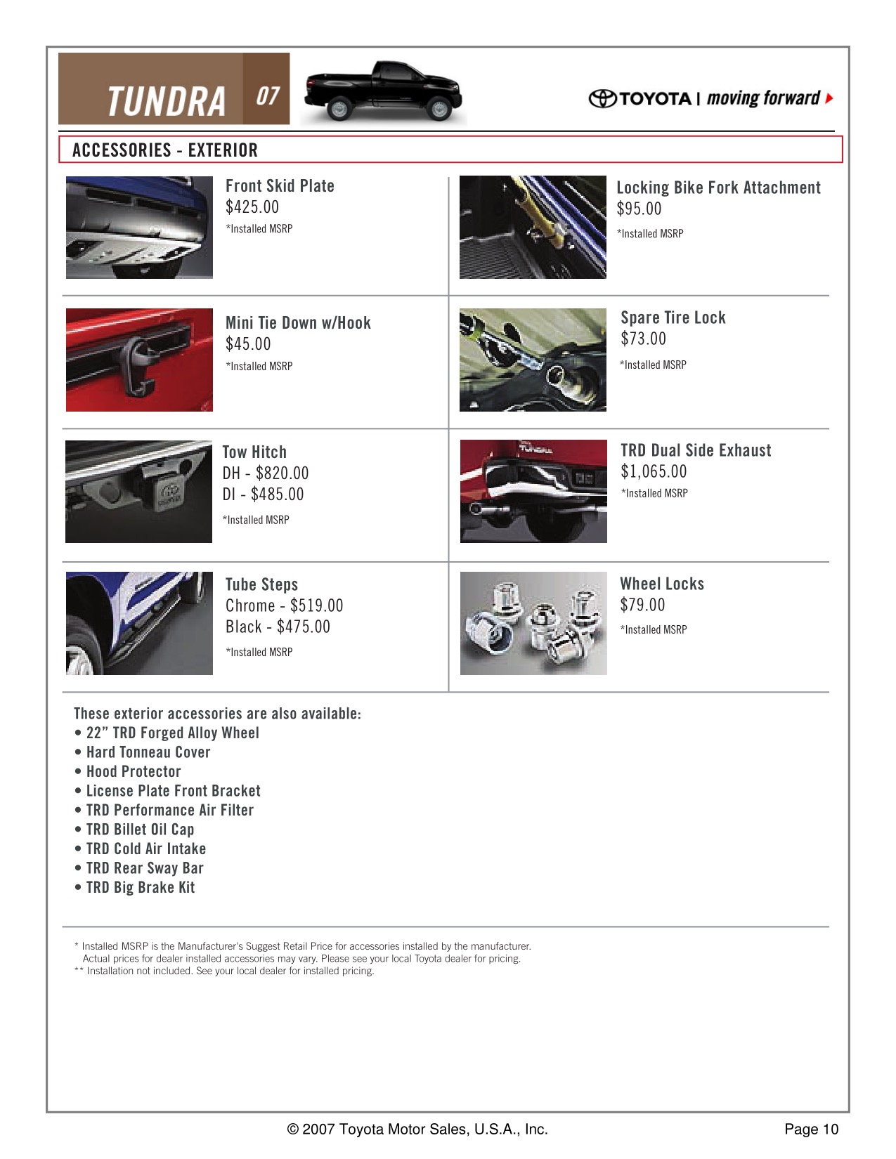 2007 Toyota Tundra RC 4x2 Brochure Page 13